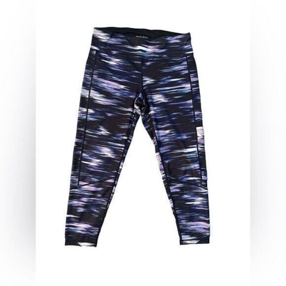 IDEOLOGY Purple Black Space Dye
Cropped Leggings with Black mesh at back hem S - Picture 1 of 10